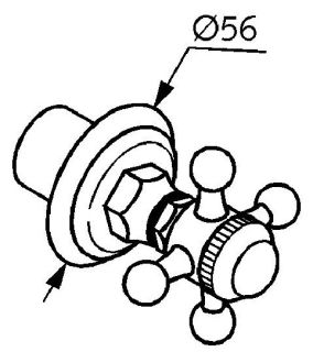 Встраиваемый вентиль Kludi 1926 хром 518030520